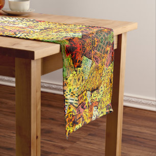 Chemin De Table Court Le collage d'heure-milliampère Jongg couvre de