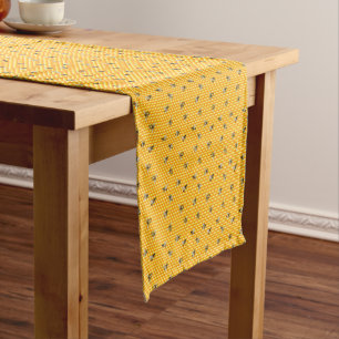 Chemin De Table Court Les abeilles sur la nappe d'abeilles