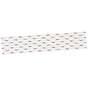 Chemin De Table Court Logo Motif Marque commerciale Blush Pink