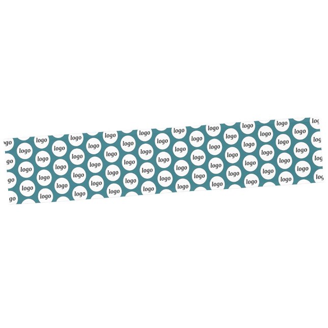 Chemin De Table Court Logo Motif Marque commerciale Turquoise vert (Simple logo pattern business promotional teal green table runner)
