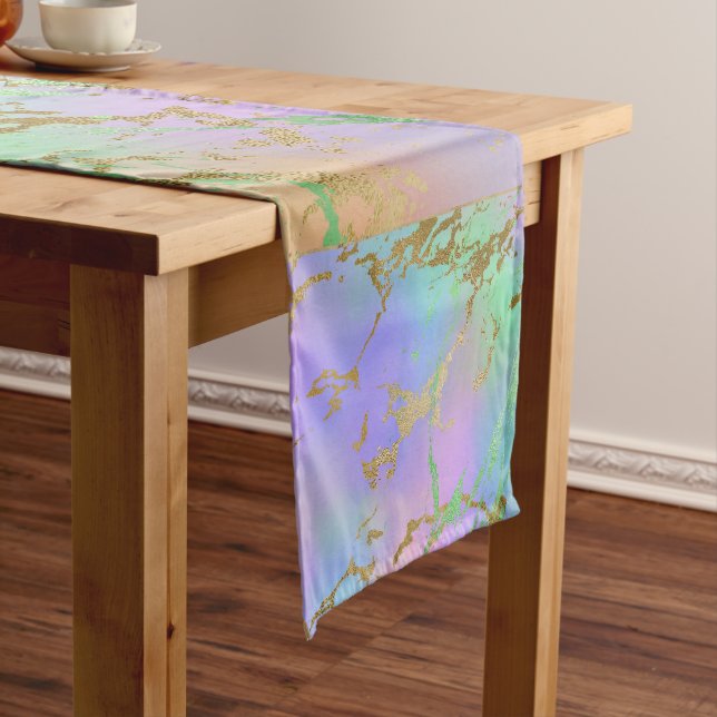 Chemin De Table Court Marbre millénaire | Playbow Pastel Ombre (In Situ)
