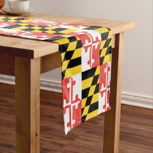 Chemin De Table Court Maryland Drapeau Personnalisé 14" X 72" Coureur de