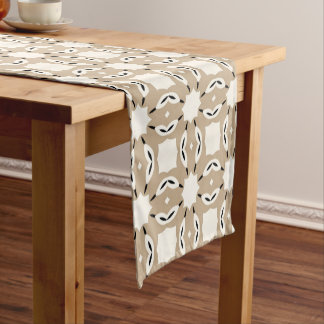 Chemin De Table Court Mirage monochrome Mocha Swirl