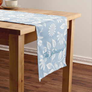 Chemin De Table Court Modèle floral classique - Choisissez votre couleur