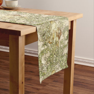 Chemin De Table Court Modèle floral de femme Art Nouveau vintage par Muc