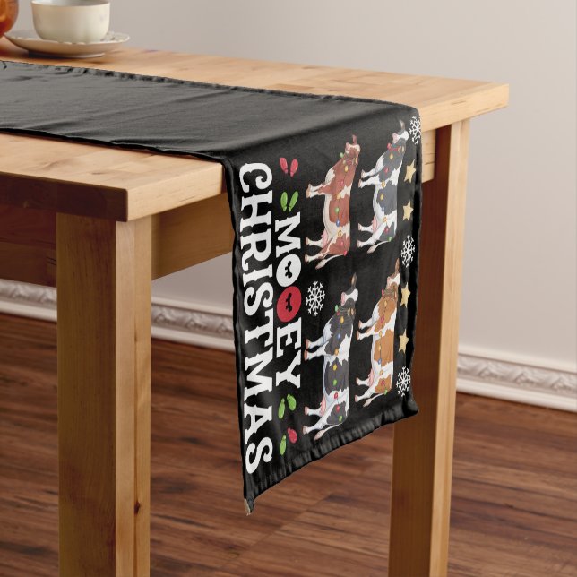 Chemin De Table Court Moey Christmas Cow Lover Ferme de vacances Agritou (In Situ)