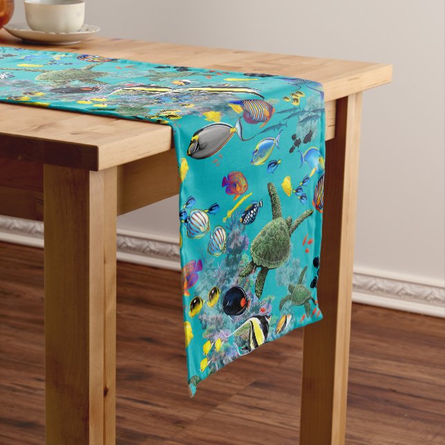 Chemin De Table Court Molokini Cove Hawaiian Tropical Fish Sea Turtle (In Situ)