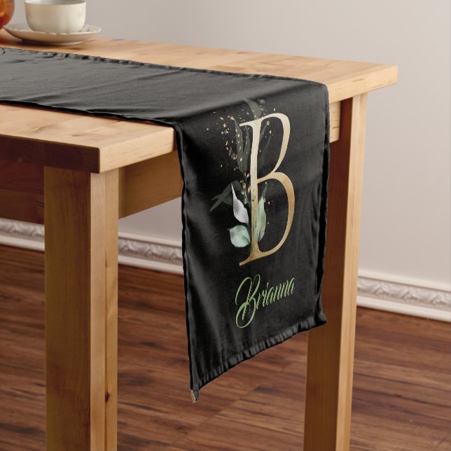 Chemin De Table Court Monographie B rustique feuillage vert eucalyptus o (In Situ)