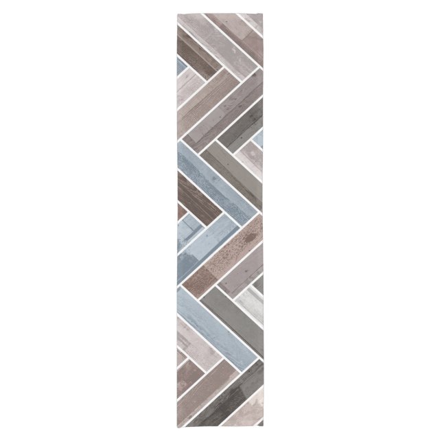 Chemin De Table Court Motif à squelette en gris Brown bleu (Devant)