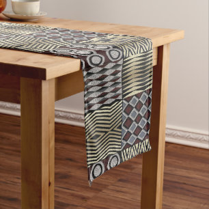 Chemin De Table Court Motif Abstrait africain
