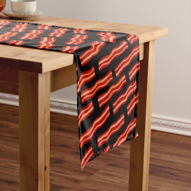 Chemin De Table Court Motif Bacon savoureux (In Situ)