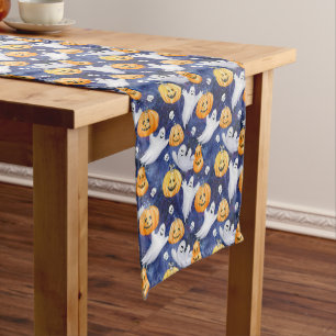 Chemin De Table Court Motif d'aquarelle Halloween