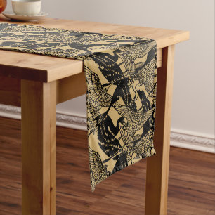 Chemin De Table Court Motif de grue japonais Vintage