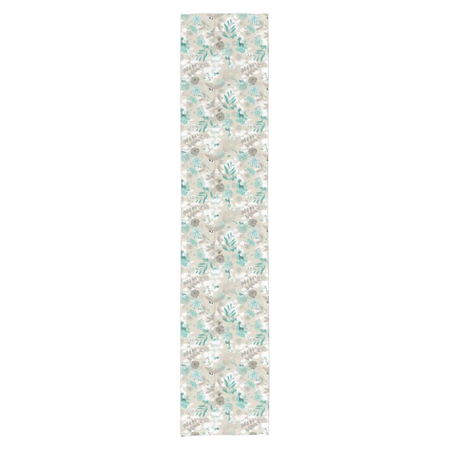 Chemin De Table Court Motif de jardin (Devant)