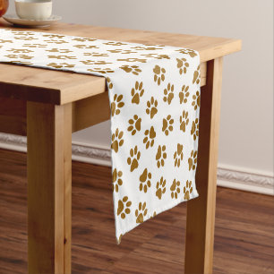 Chemin De Table Court Motif De Pailles, Pailles De Chien, Pailles D'Or O