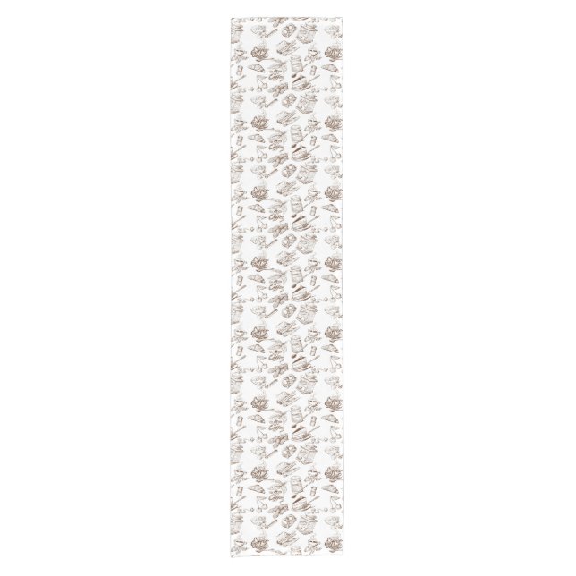 Chemin De Table Court Motif de papier (Devant)