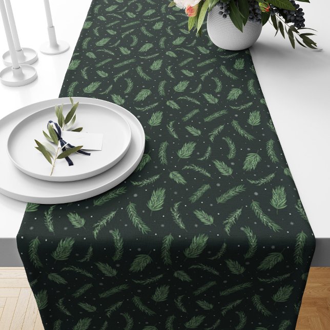 Chemin De Table Court Motif d'épinette de Noël (Créateur téléchargé)