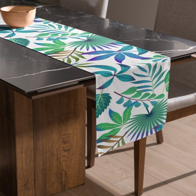 Chemin De Table Court Motif feuille tropical (Créateur téléchargé)