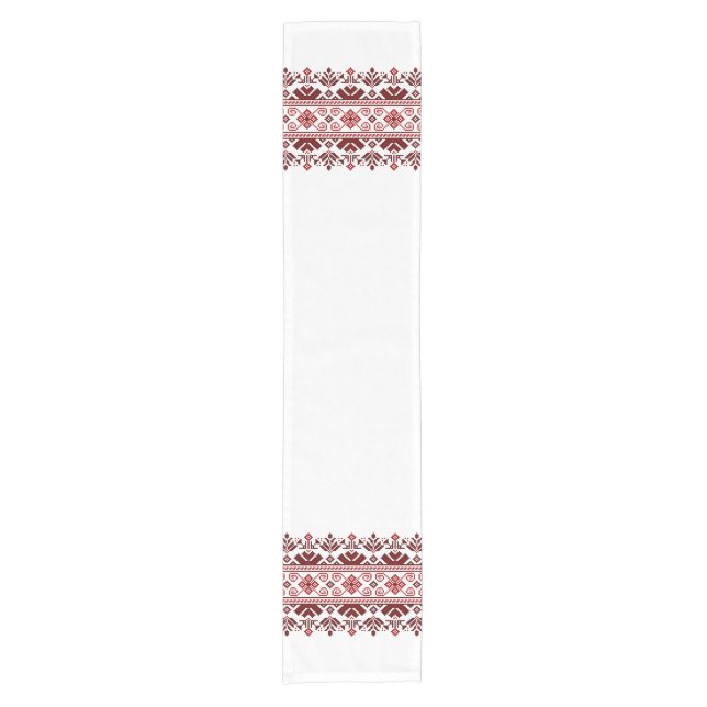 Chemin De Table Court Motif folklorique traditionnel ukrainien vushuvank (Devant)