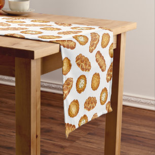 Chemin De Table Court Motif Hanukkah Foodie Latkes & Pain Challah