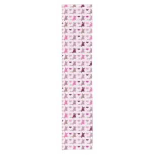 Chemin De Table Court Motif mignon de filles de chaton