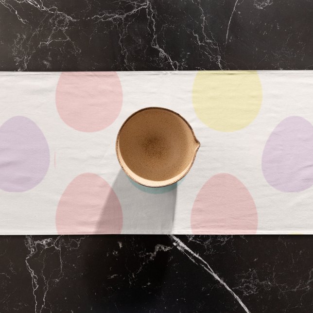 Chemin De Table Court Motif moderne Pastel Egg | Bonne Pâques (Créateur téléchargé)