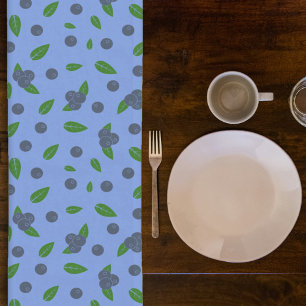 Chemin de table court motif Myrtilles