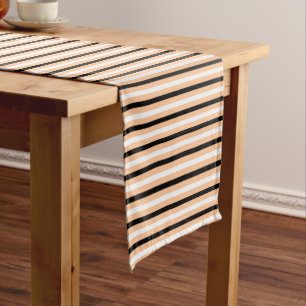 Chemin De Table Court Motif orange et blanc noir mignon Halloween de
