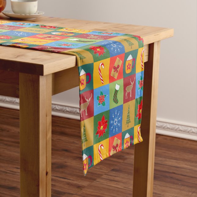 Chemin De Table Court Motif patchwork de Noël (In Situ)