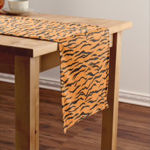 Chemin De Table Court Motif Peau de tigre Rayures 