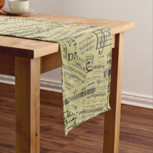 Chemin De Table Court musique Note Motif Musique Thème Table Runner