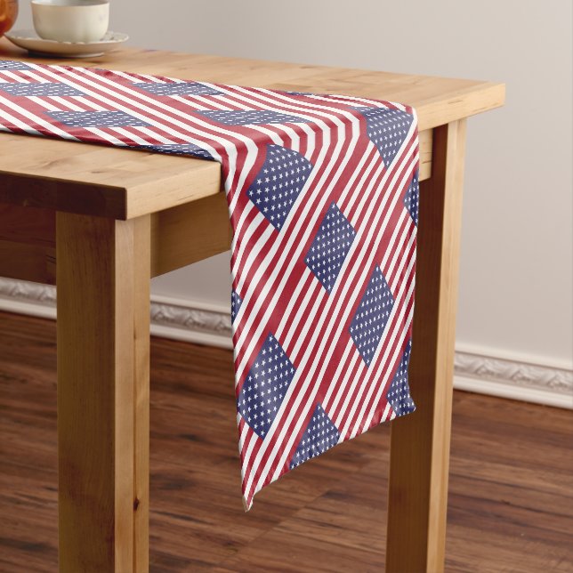Chemin De Table Court Nappe à drapeau américain (In Situ)