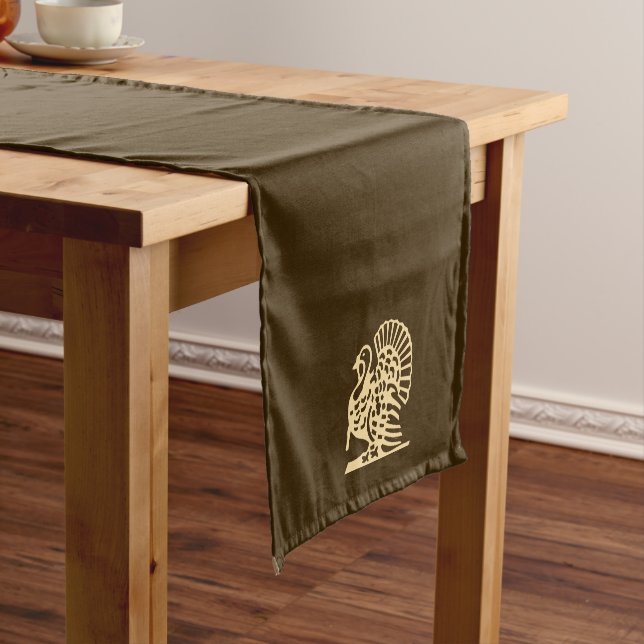 CHEMIN DE TABLE COURT NAPPE DE TABLE DINDE TRADITIONNELLE DE THANKSGIVIN (In Situ)