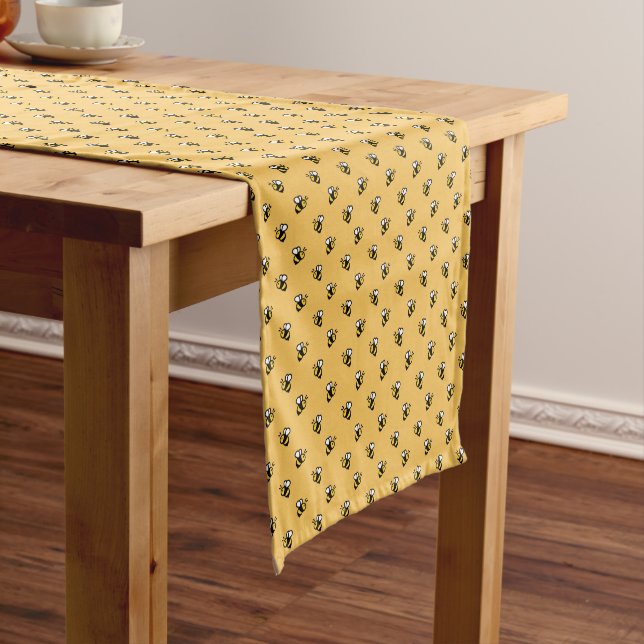 Chemin De Table Court Nappe Motif d'abeilles (In Situ)