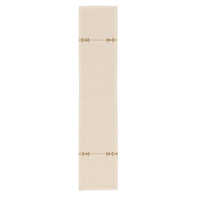 Chemin De Table Court Neutral Farmhouse Botanical Table Runner (Devant)