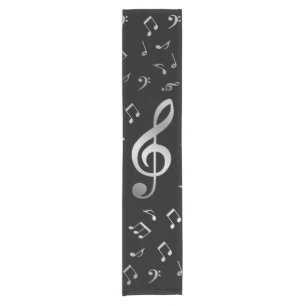 Chemin De Table Court notes de musique en argent