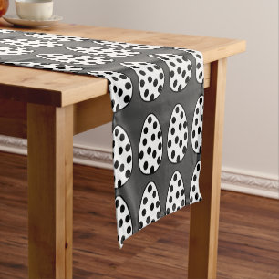 Chemin De Table Court Oeufs de Pâques Polka Dot Joyeux Pâques