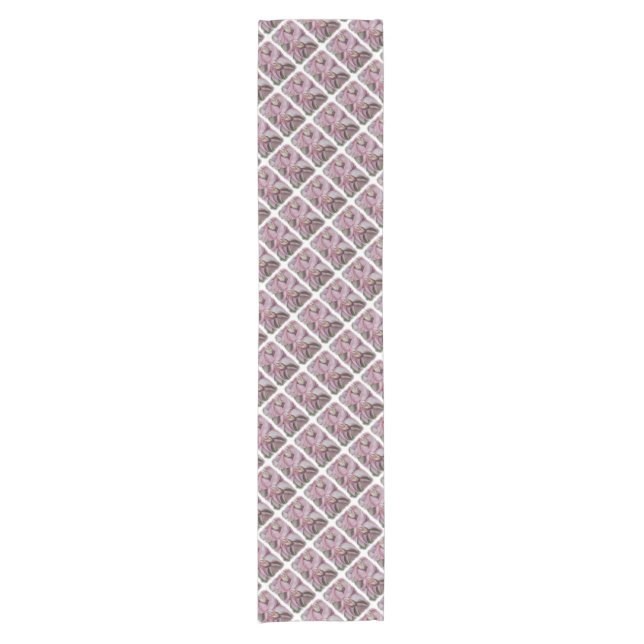 CHEMIN DE TABLE COURT ORCHID EXOTIQUE TROPICAL (Devant)