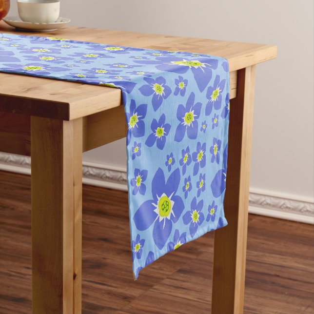 Chemin De Table Court Oubliez-moi pas Design Table Runner (In Situ)