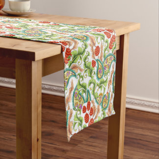 Chemin De Table Court Paisley Red Raspberries  