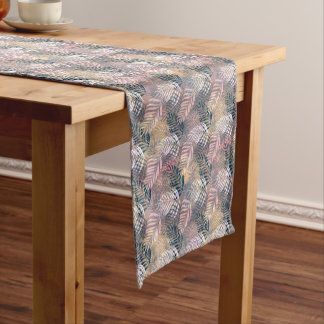 Chemin De Table Court Palm leaves, tropical, Botanical, leaves, jungle,