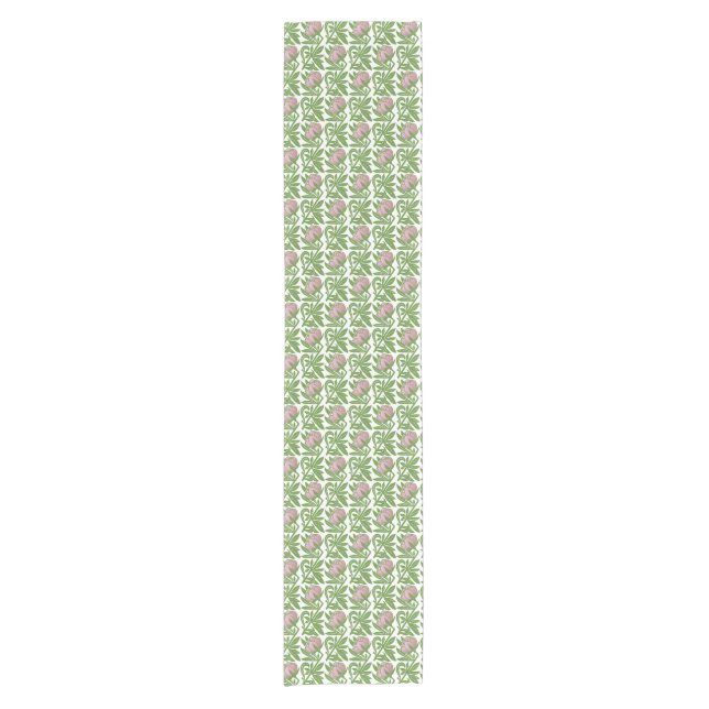 Chemin De Table Court Papier peint nénuphars rose Art Nouveau (Devant)