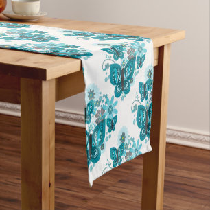 Chemin De Table Court Papillons et coureur de Tableau de fleurs