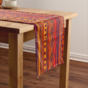 Chemin De Table Court Parti motif tribal africain