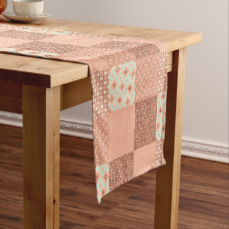 Chemin De Table Court Patchwork Rose Rétro