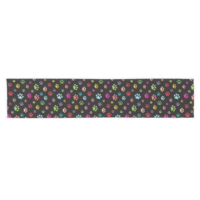 Chemin De Table Court Pawprints Design Table Runner (Horizontal)