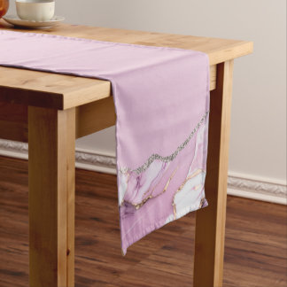 Chemin De Table Court PINK MARBLE AGATE Runner Table