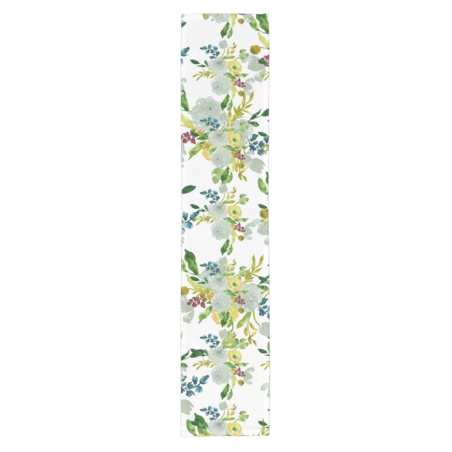 Chemin De Table Court PixDezines floral/aquarelle/ranunculus (Devant)