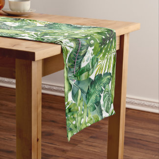 Chemin De Table Court PixDezines Lush Greenery Tropical Foliage
