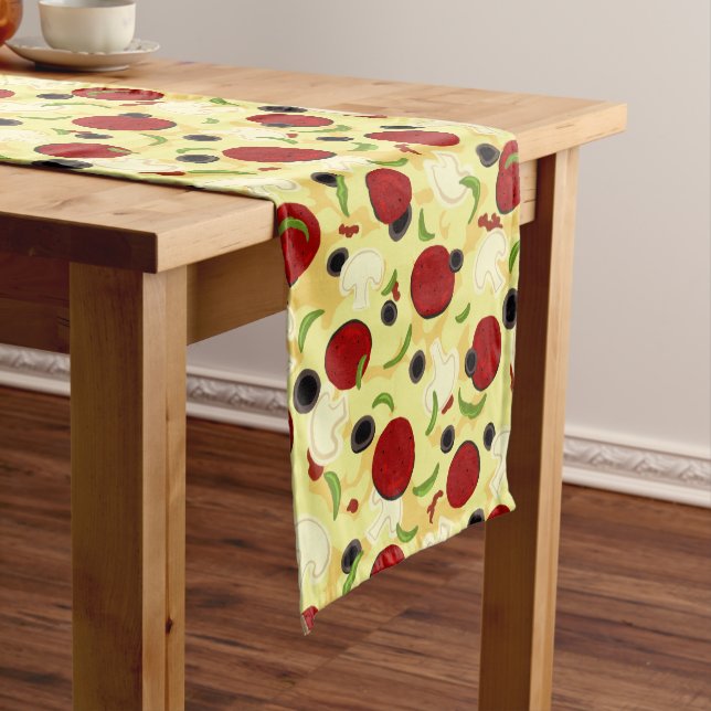 Chemin De Table Court Pizza Topping (In Situ)